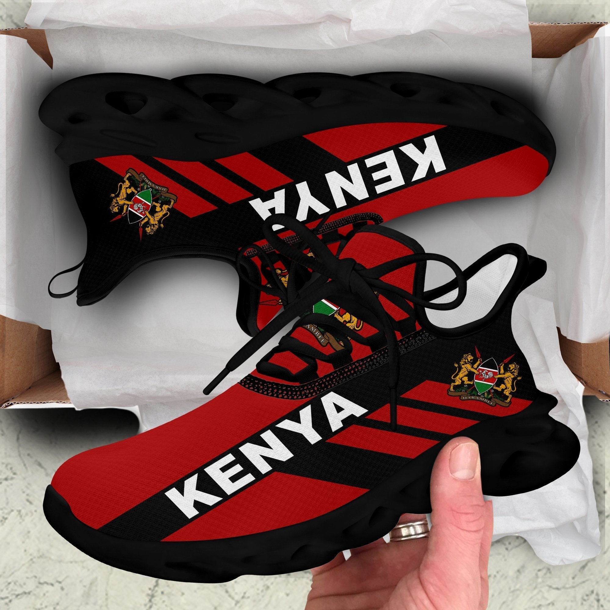 Wonder Print Shop Footwear - Kenya Stripe Style Clunky Sneakers LT10