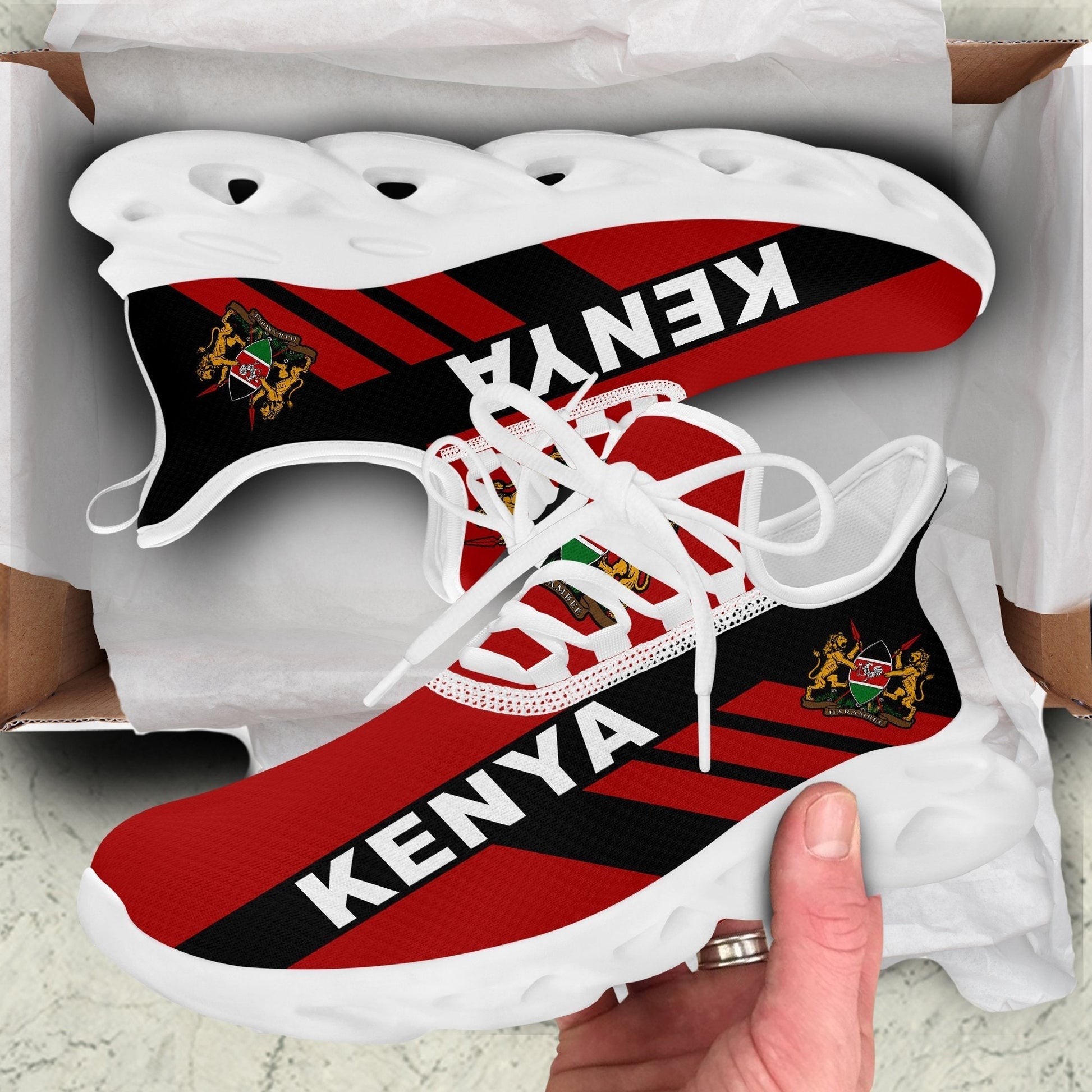 Wonder Print Shop Footwear - Kenya Stripe Style Clunky Sneakers LT10