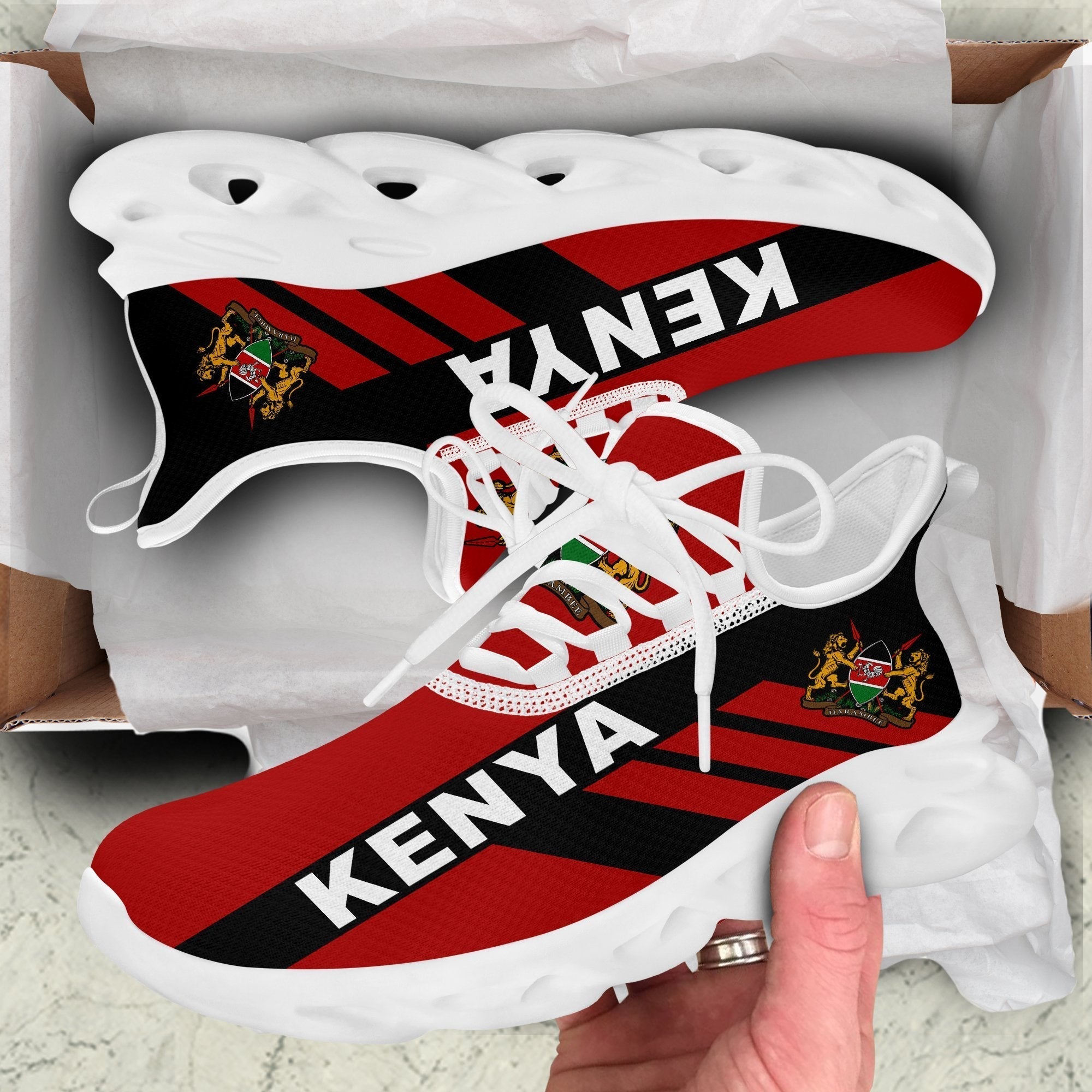 Wonder Print Shop Footwear - Kenya Stripe Style Clunky Sneakers LT10