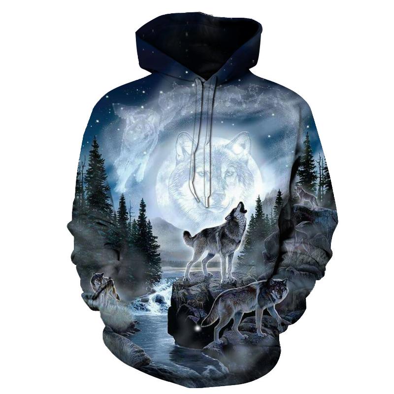 Night Wolf Native American All Over Hoodie LT10