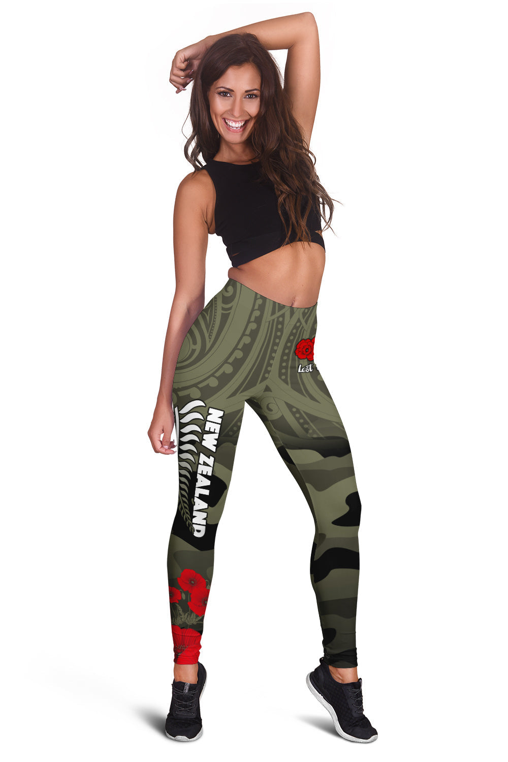 New Zealand ANZAC 2022 Women Leggings Maori Camouflage LT14