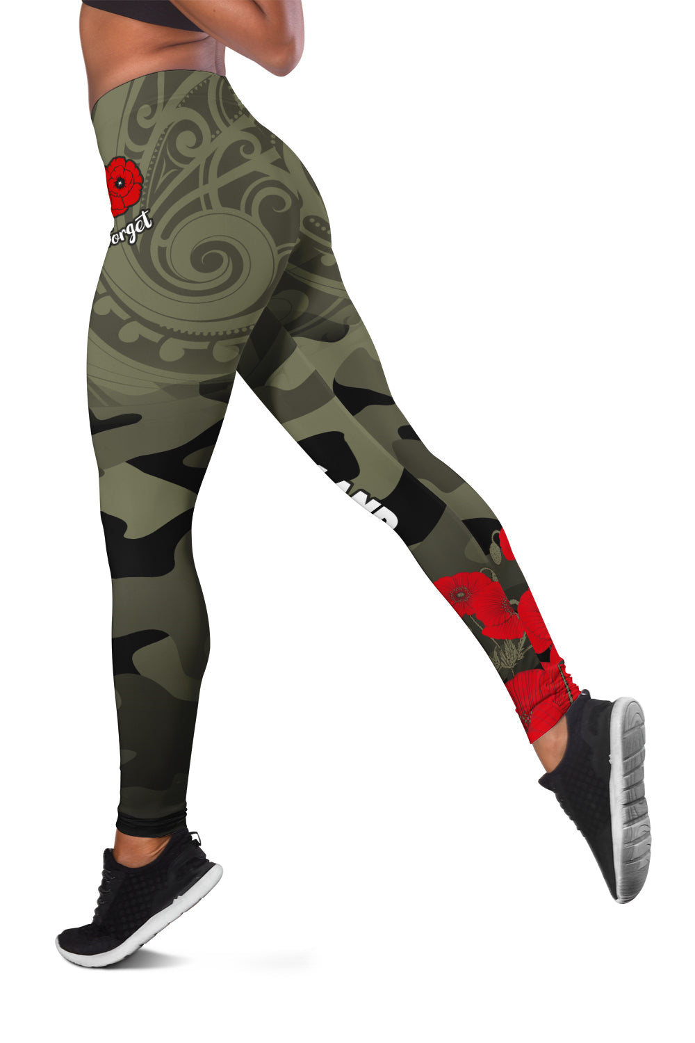 New Zealand ANZAC 2022 Women Leggings Maori Camouflage LT14