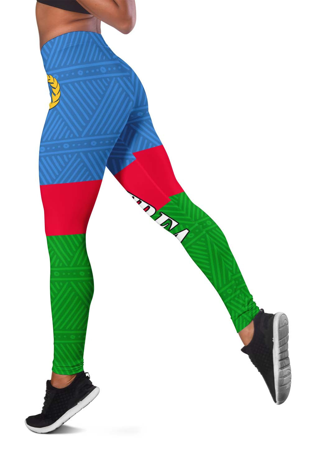 Eritrea Leggings Eritrean Map Mix African Pattern Simple Style LT14