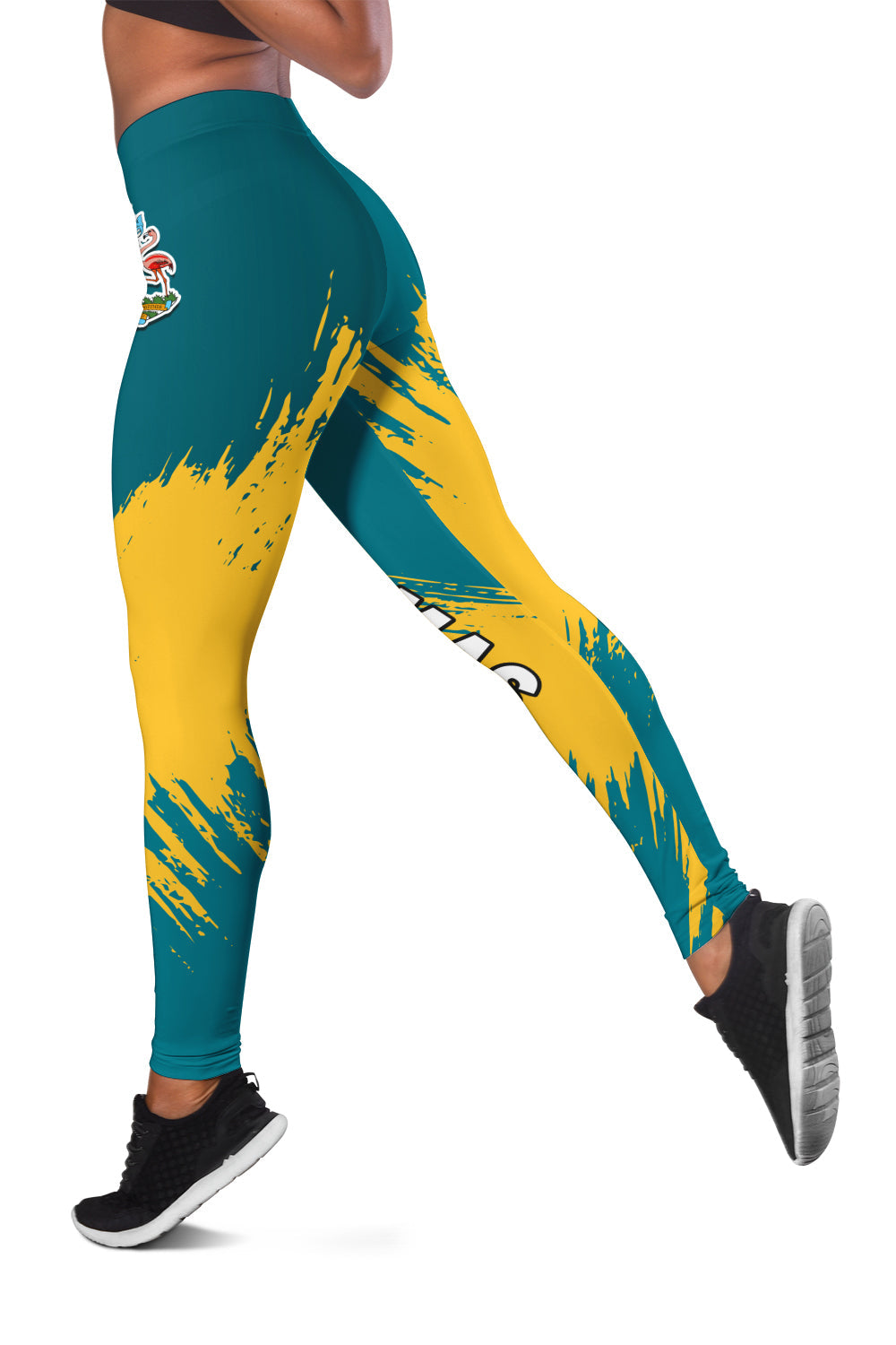 Bahamas Leggings Blue Marlin With Bahamian Coat Of Arms LT14
