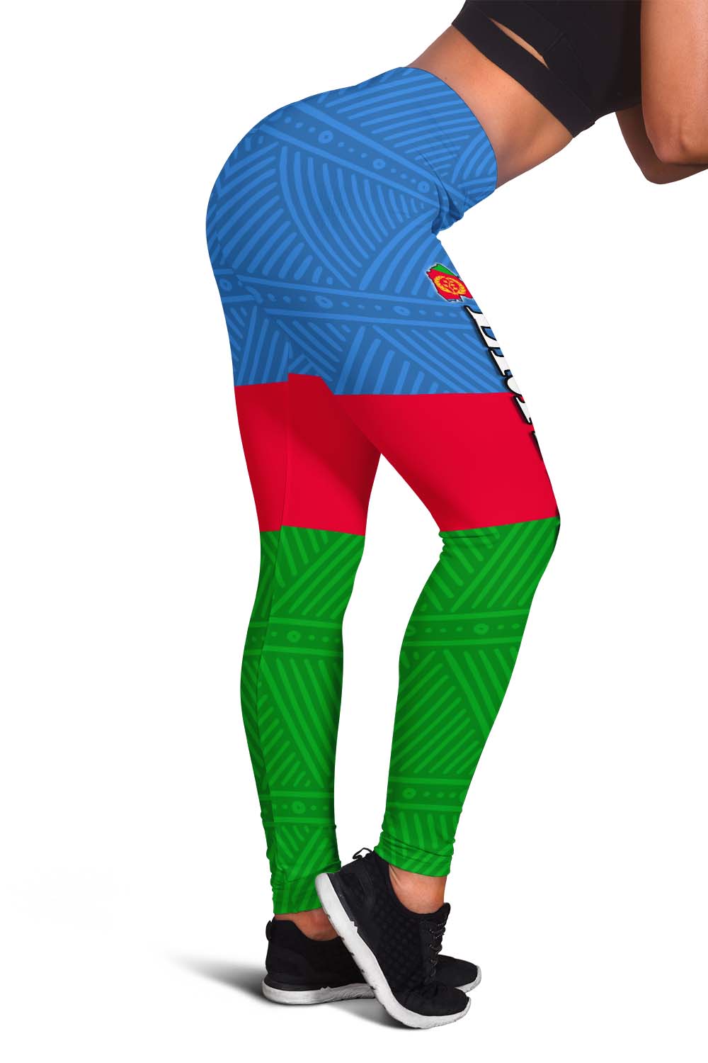 Eritrea Leggings Eritrean Map Mix African Pattern Simple Style LT14