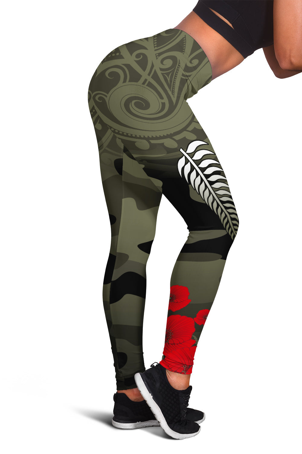 New Zealand ANZAC 2022 Women Leggings Maori Camouflage LT14