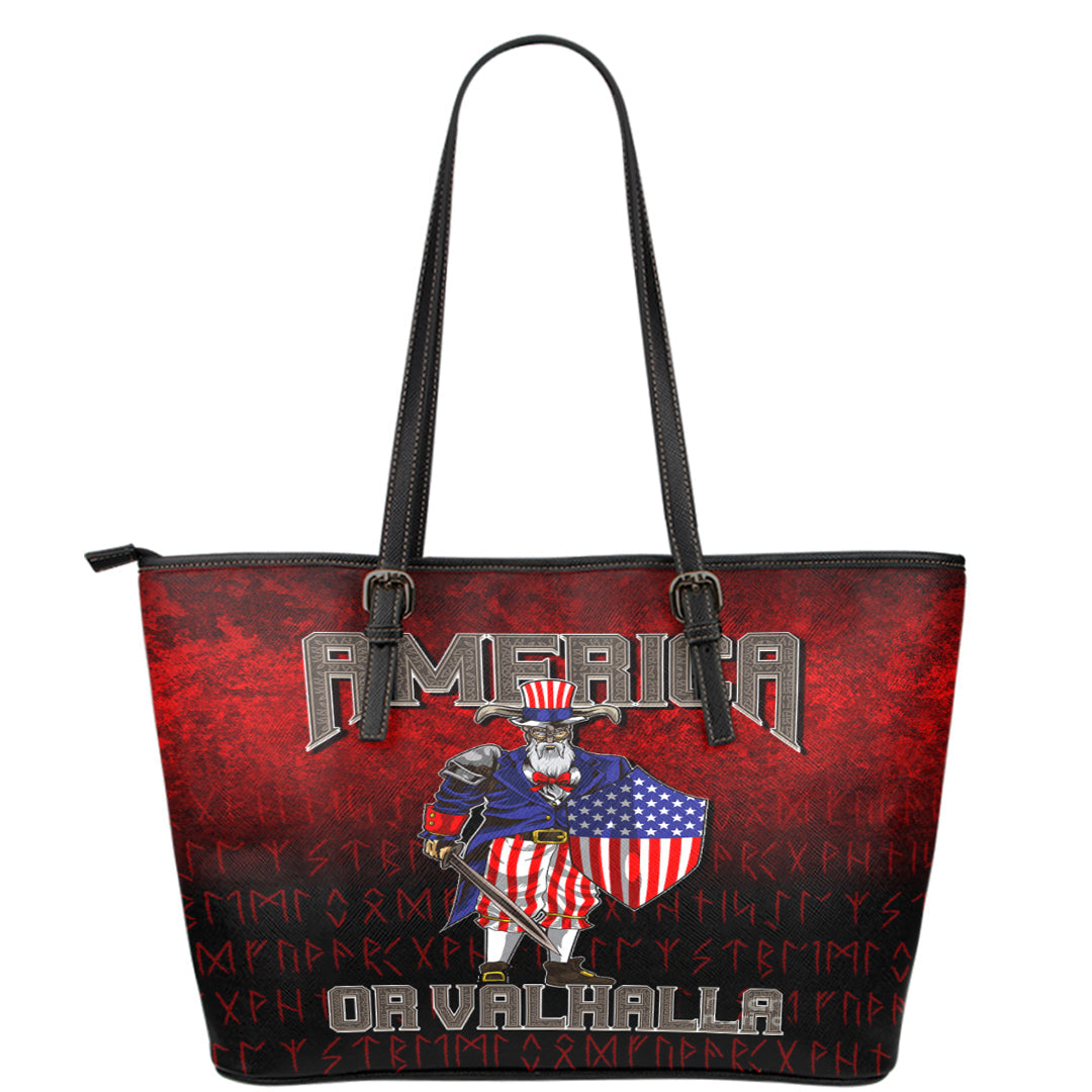 Viking Leather Tote America Or Valhalla Leather Tote RLT12