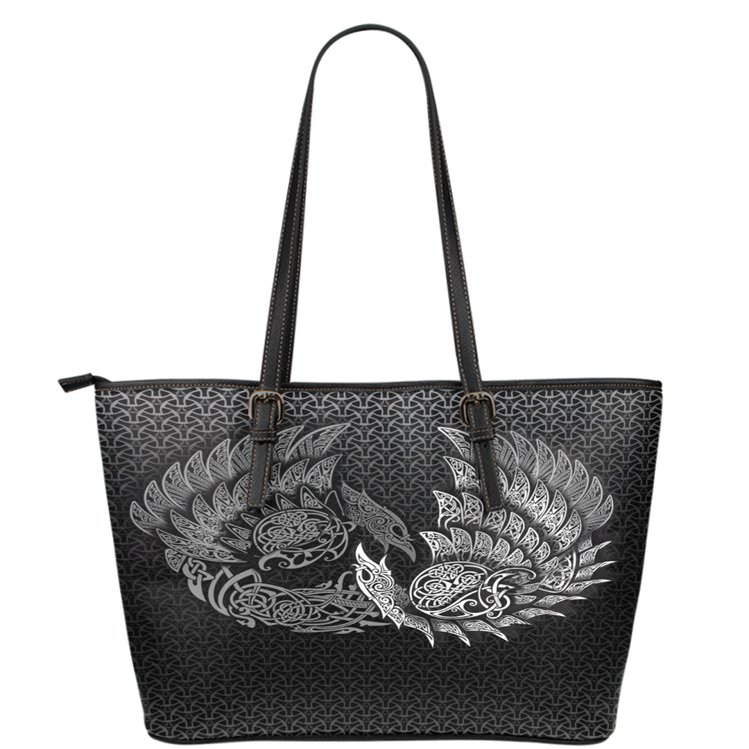Viking Leather Tote Ragnarok Huginn Muninn Special Version Leather Tote RLT12