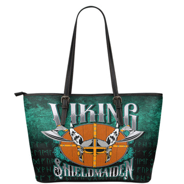 Viking Leather Tote Viking Shield Maiden Leather Tote RLT12