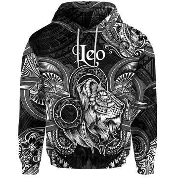 Custom Leo Zodiac Polynesian Hoodie Unique Style Black LT8