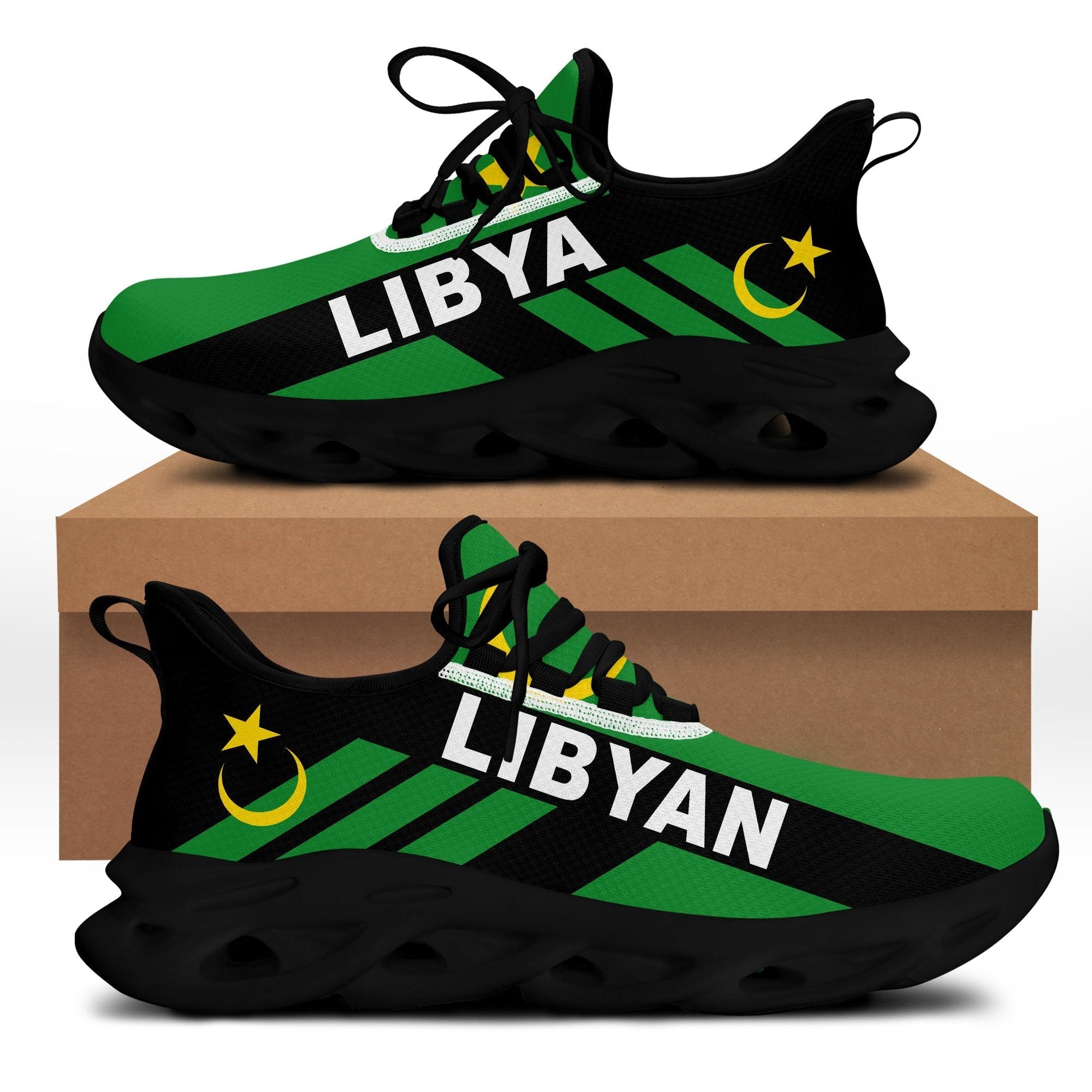 Wonder Print Shop Footwear - Libya Stripe Style Clunky Sneakers LT10