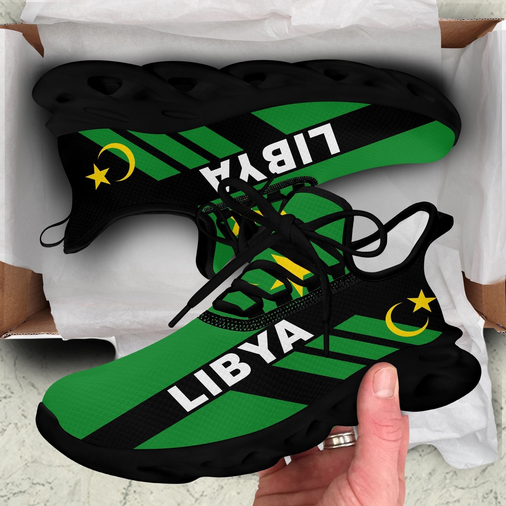 Wonder Print Shop Footwear - Libya Stripe Style Clunky Sneakers LT10