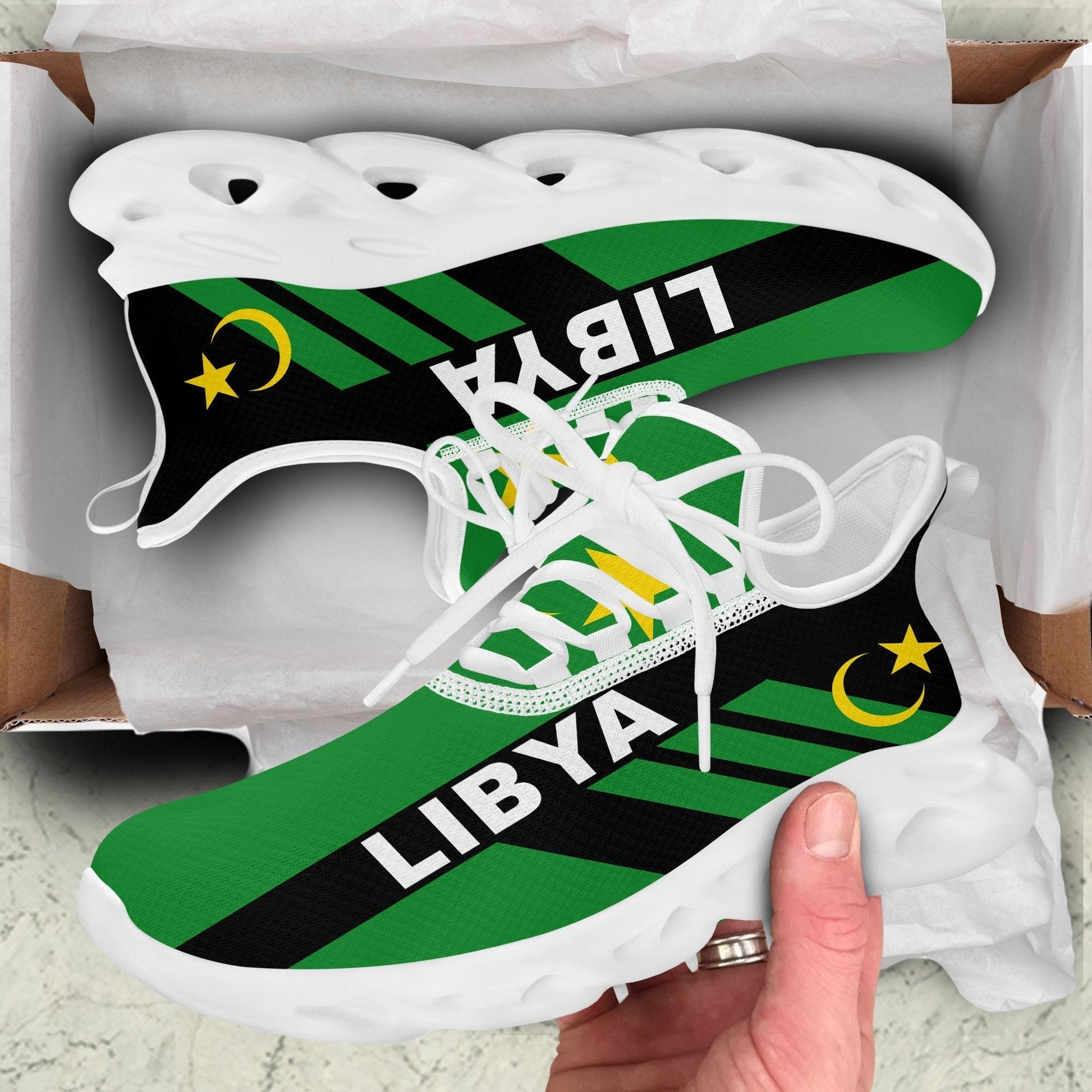 Wonder Print Shop Footwear - Libya Stripe Style Clunky Sneakers LT10