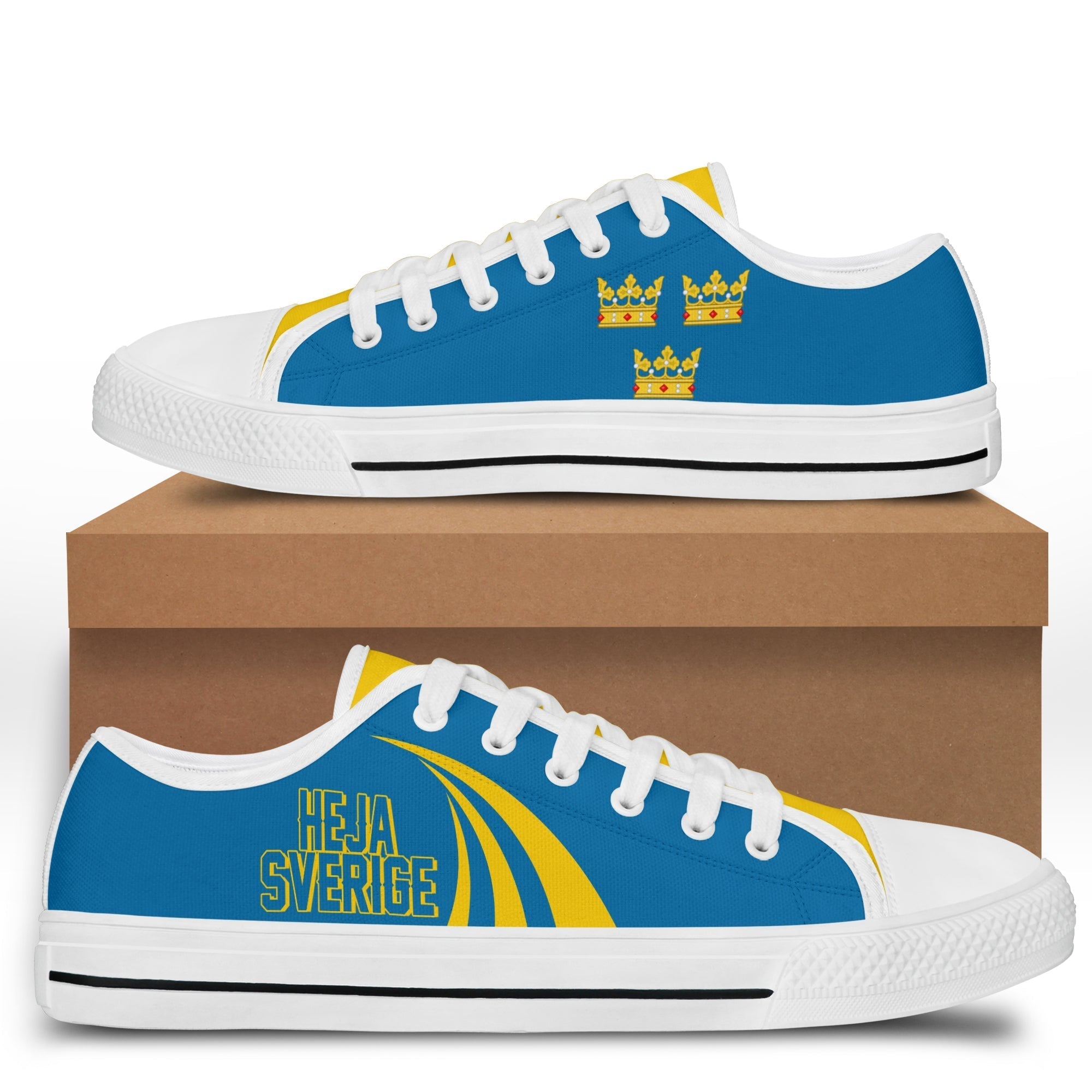Sweden Three Crowns Low Top Shoes Heja Sverige LT7