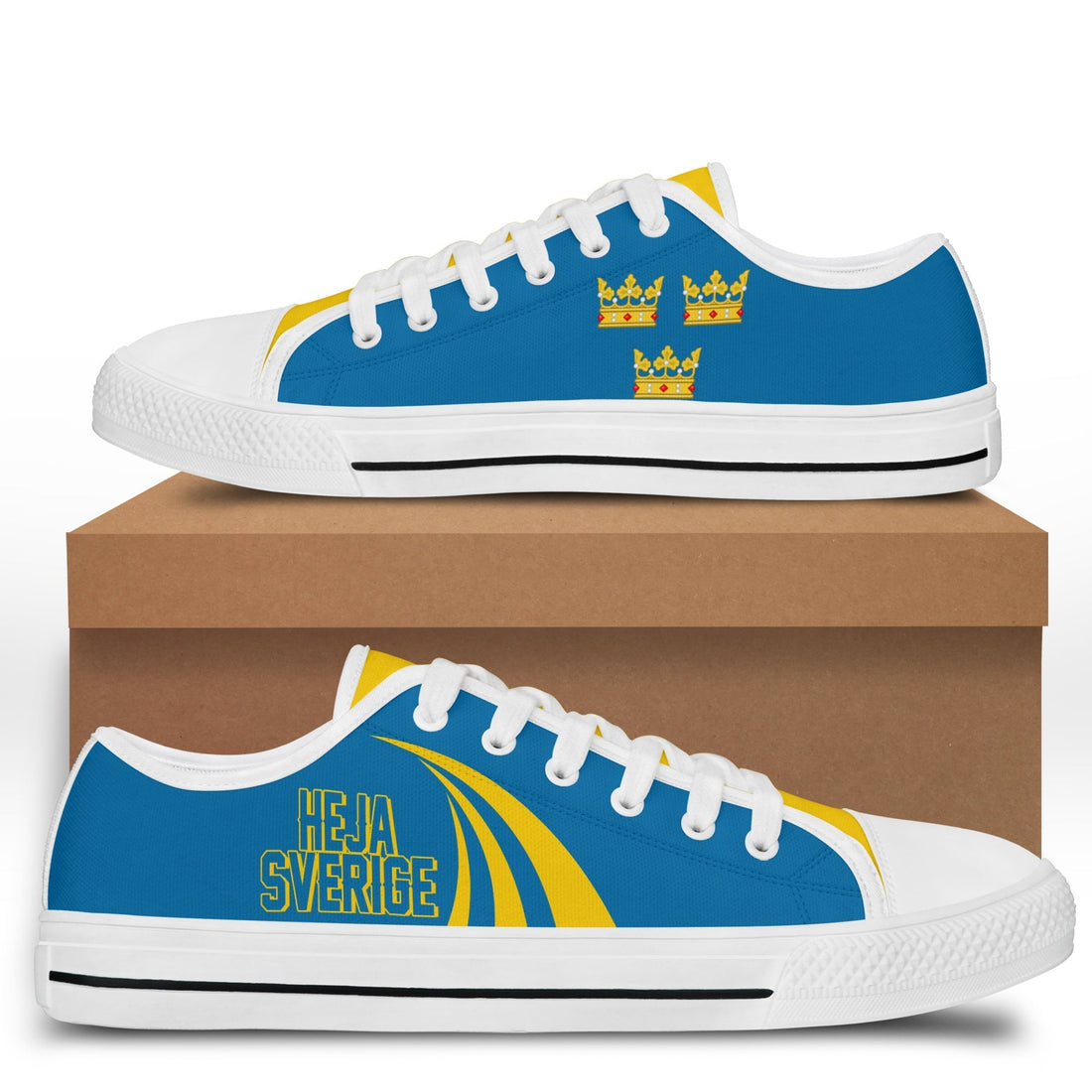 Sweden Three Crowns Low Top Shoes Heja Sverige LT7