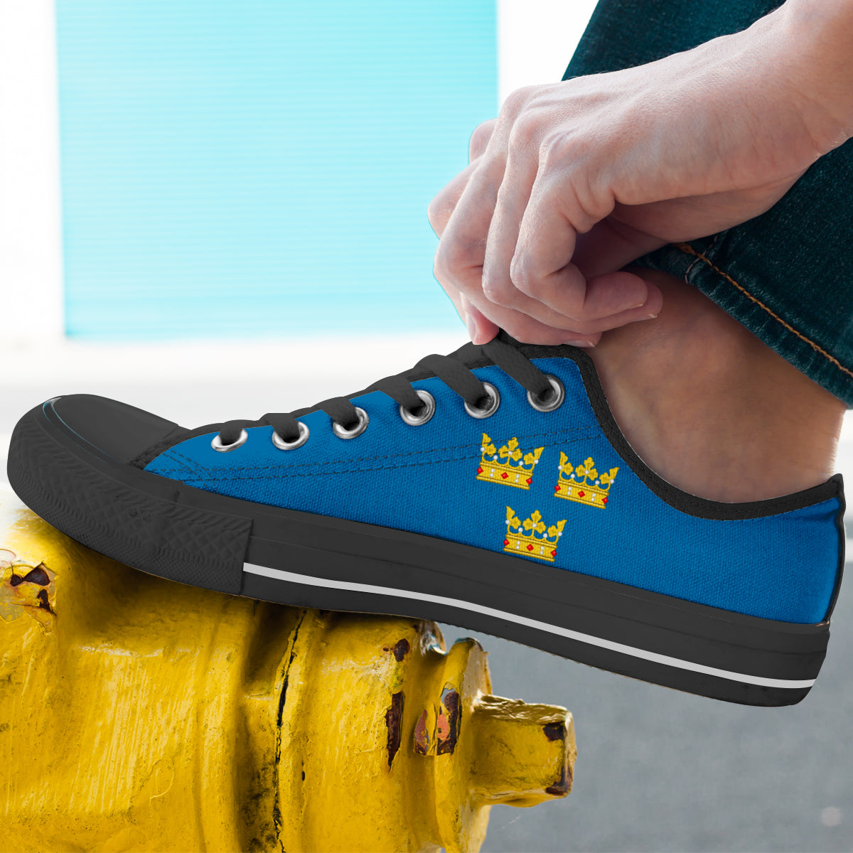 Sweden Three Crowns Low Top Shoes Heja Sverige LT7