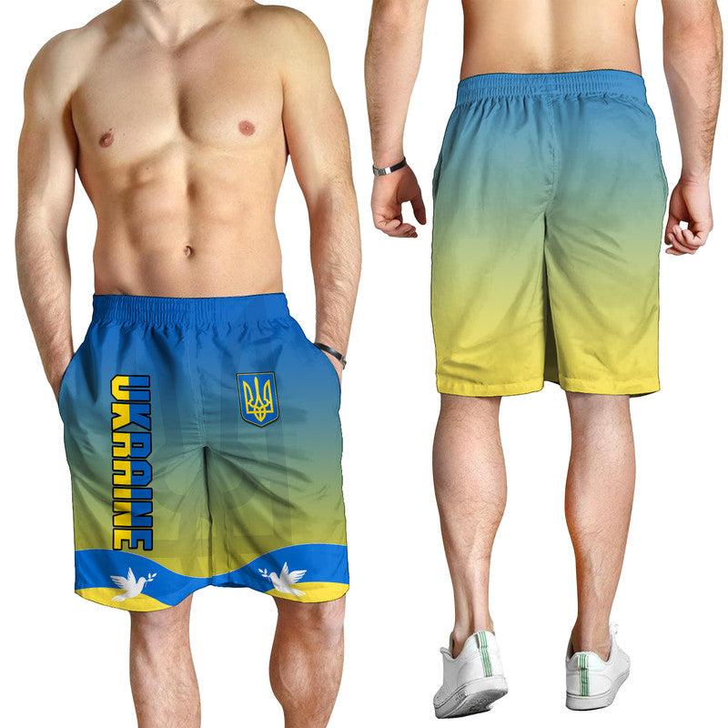 Ukraine Men Shorts National Flag Style LT14