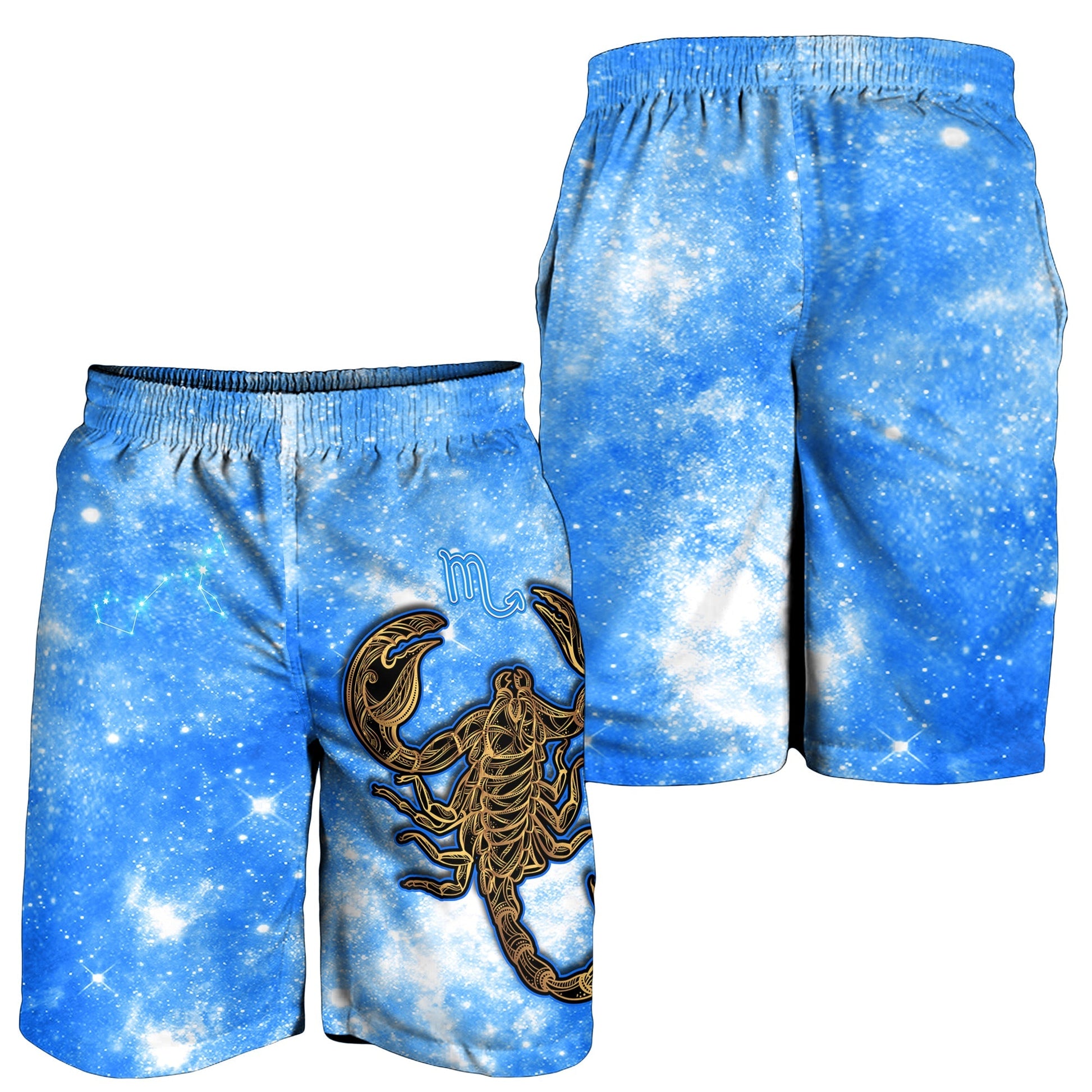 Scorpio Astrological Men Shorts Distinctive Style Zodiac Galaxy LT13