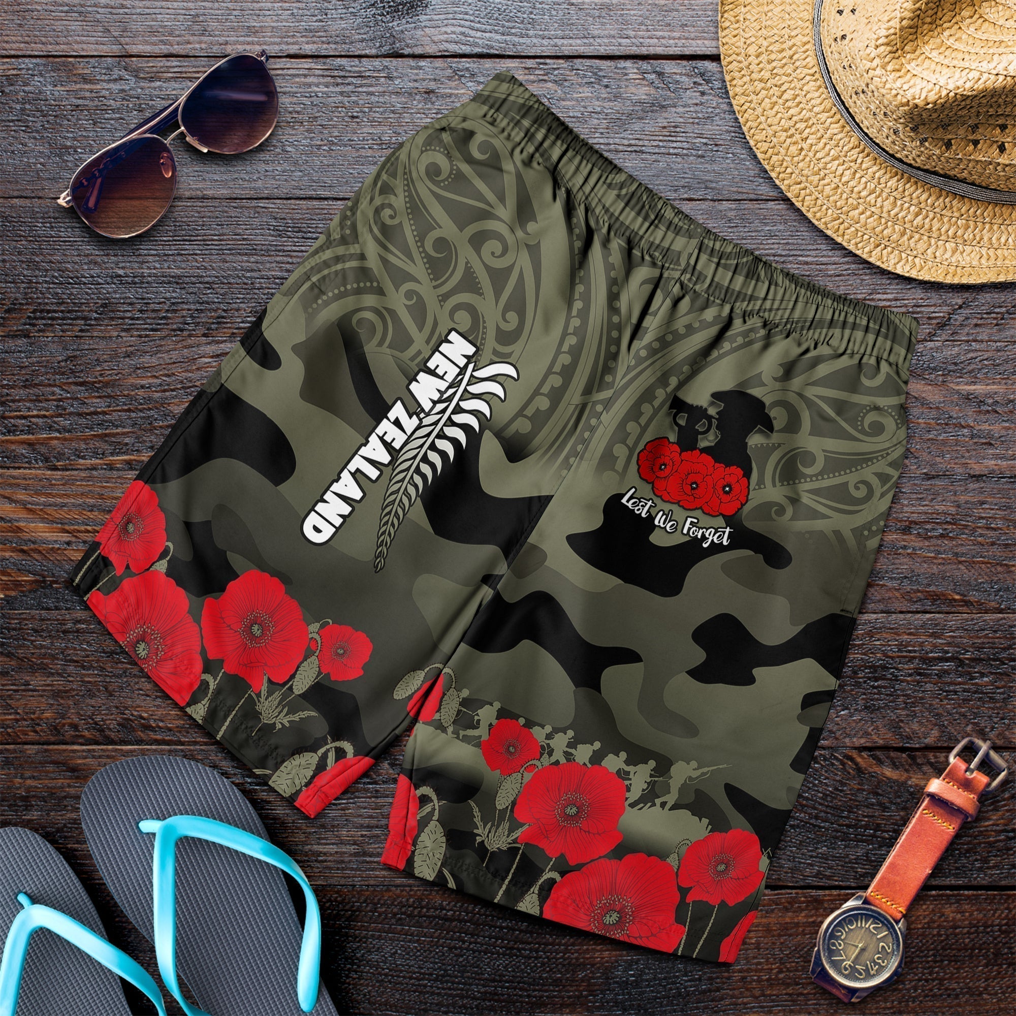 New Zealand ANZAC 2022 Men Shorts Maori Camouflage LT14