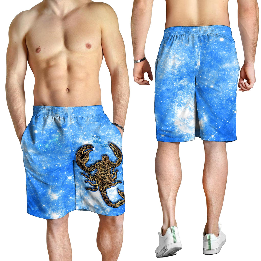 Scorpio Astrological Men Shorts Distinctive Style Zodiac Galaxy LT13