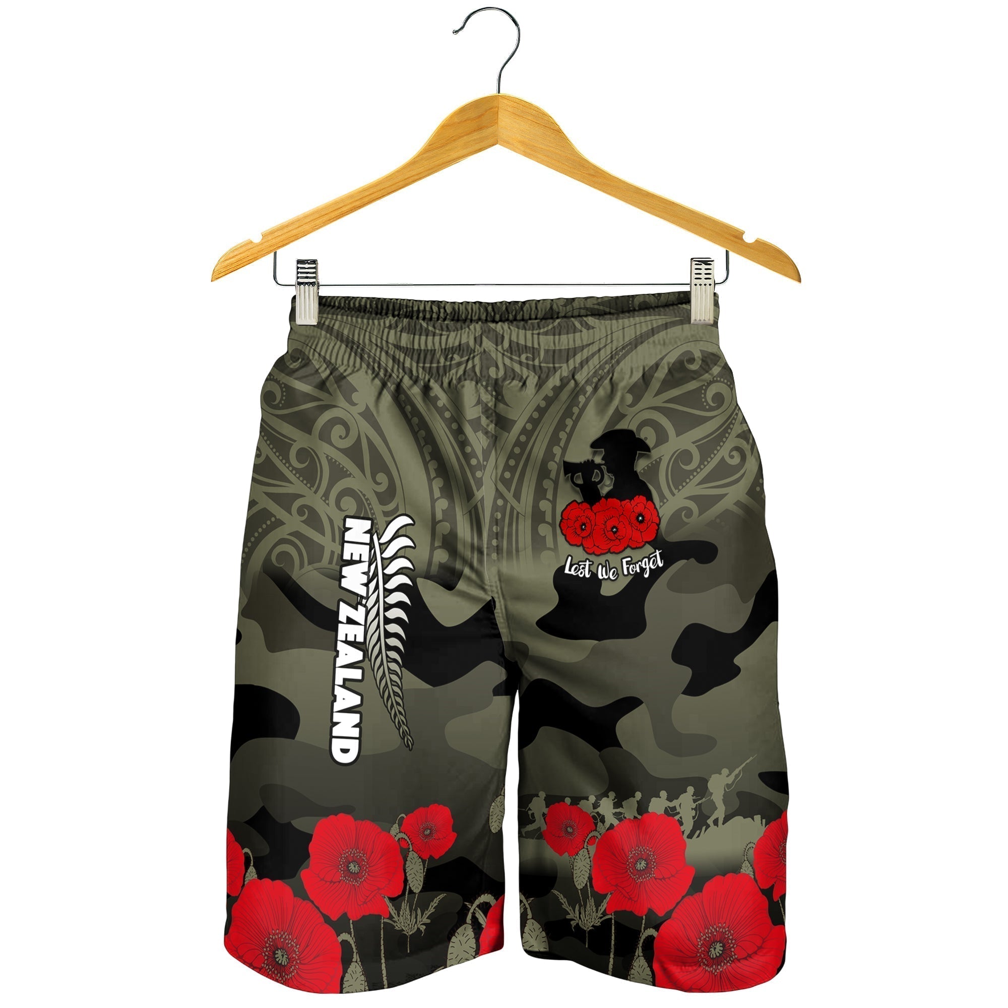 New Zealand ANZAC 2022 Men Shorts Maori Camouflage LT14