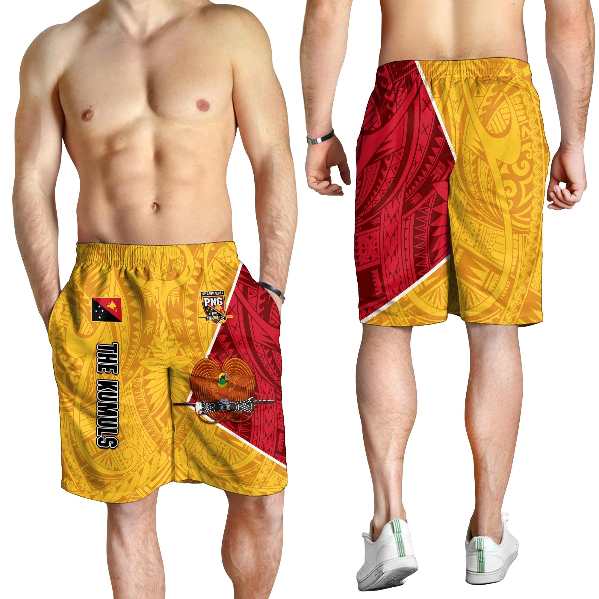 The Kumuls PNG Men Shorts Papua New Guinea Polynesian Dynamic Style LT14