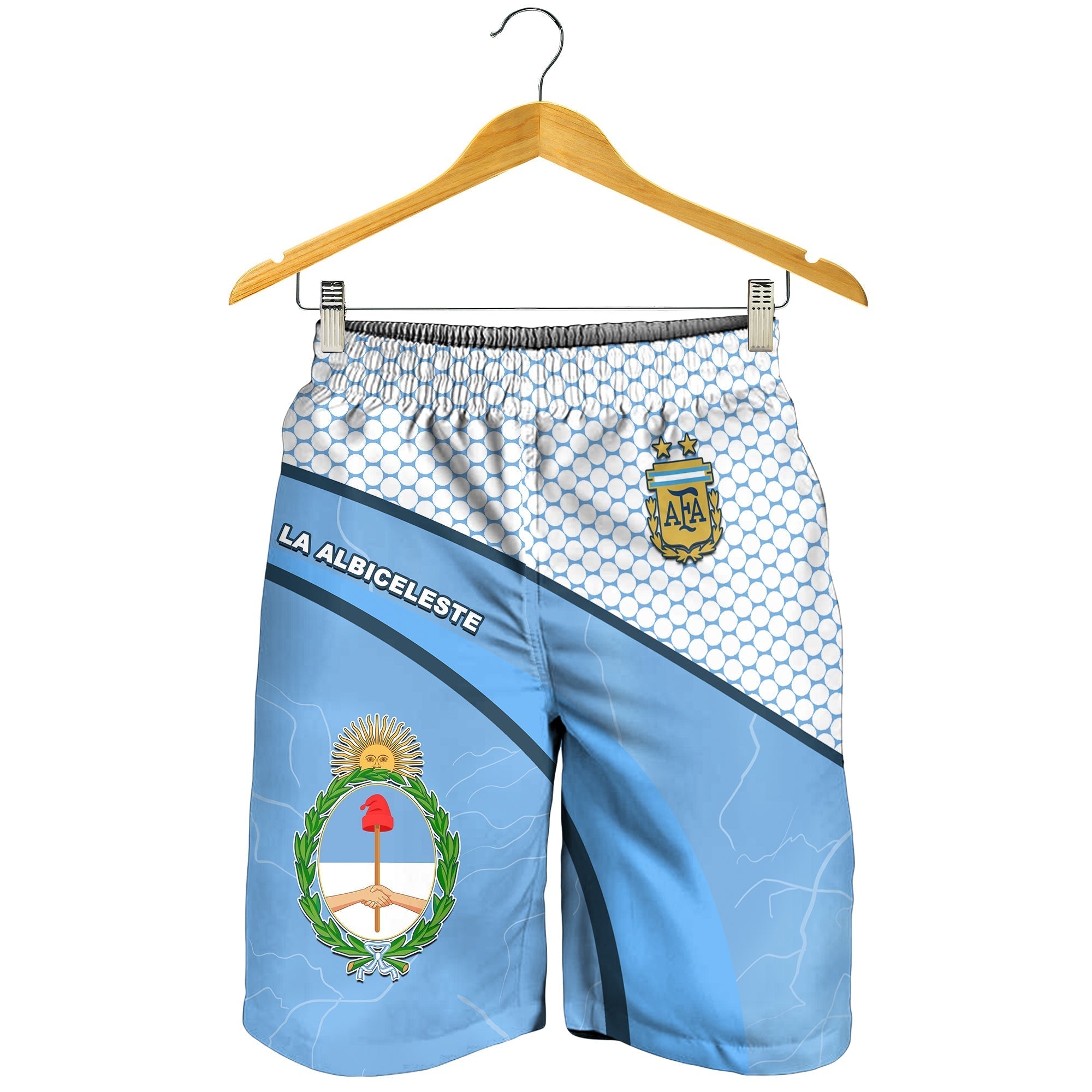 Argentina Football 2022 Men Shorts Champions Blue Sky May Sun LT13