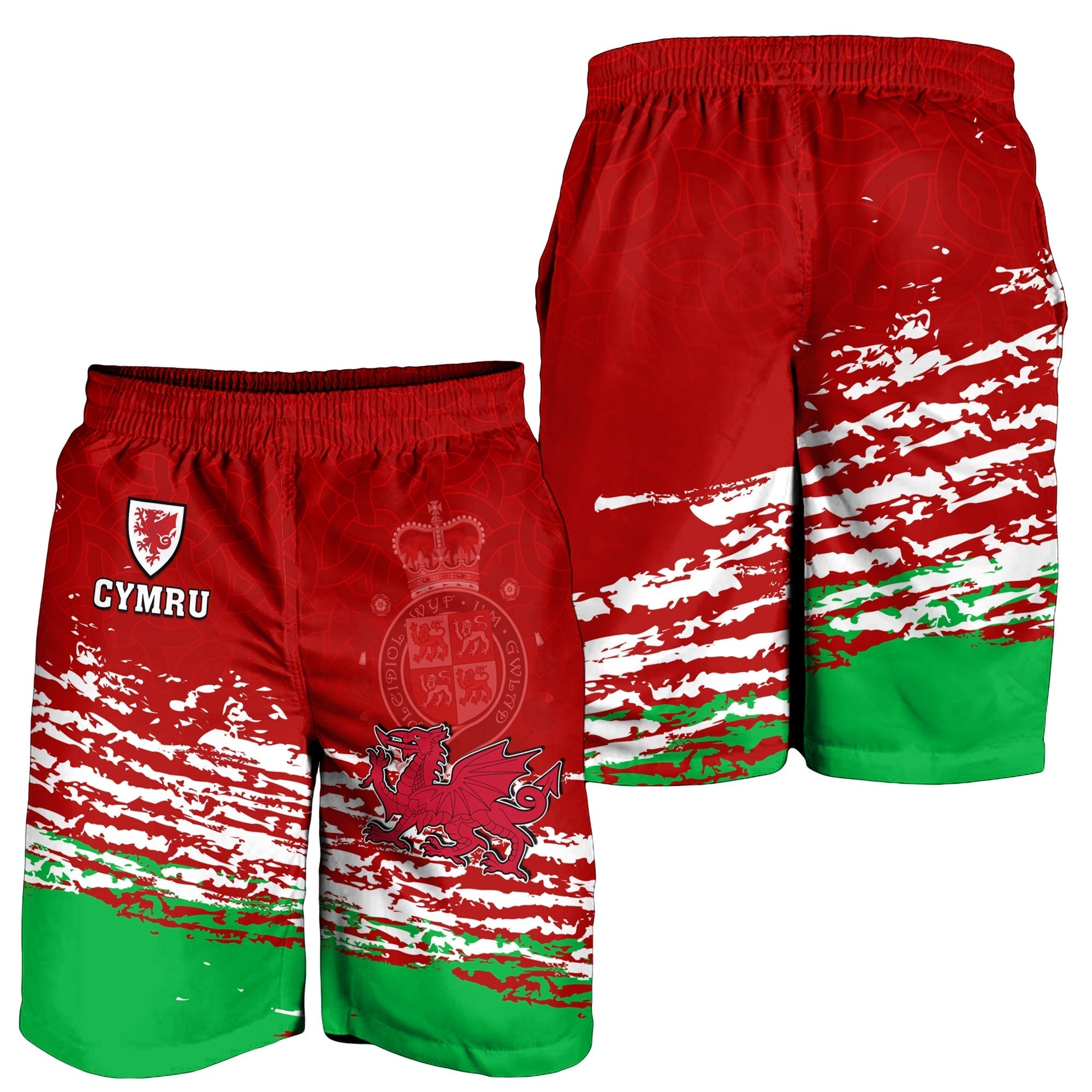 Wales Football 2022 Men Shorts Come On CYMRU The Red Wall LT13