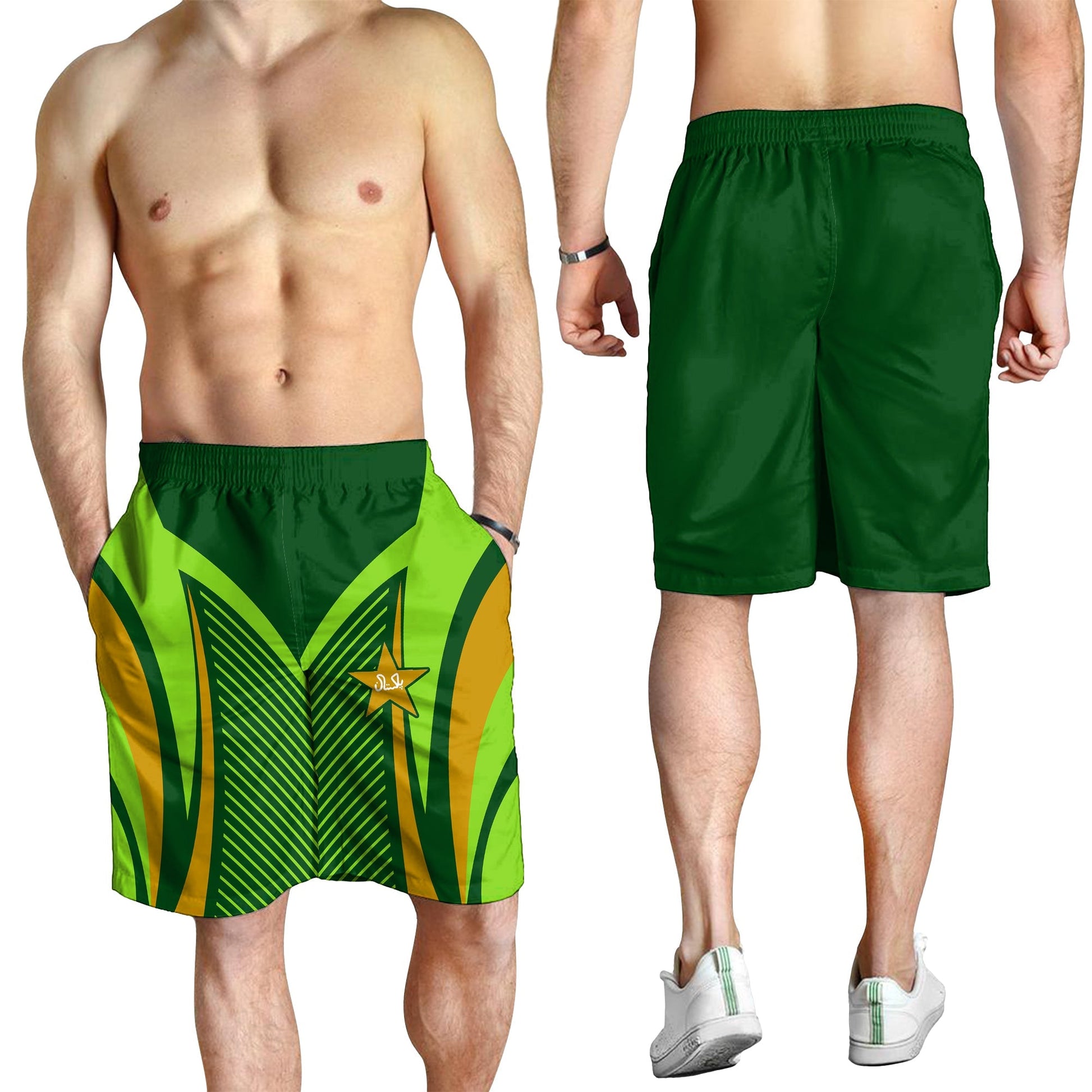 Pakistan Cricket Men Shorts Green Shaheens Champion LT13