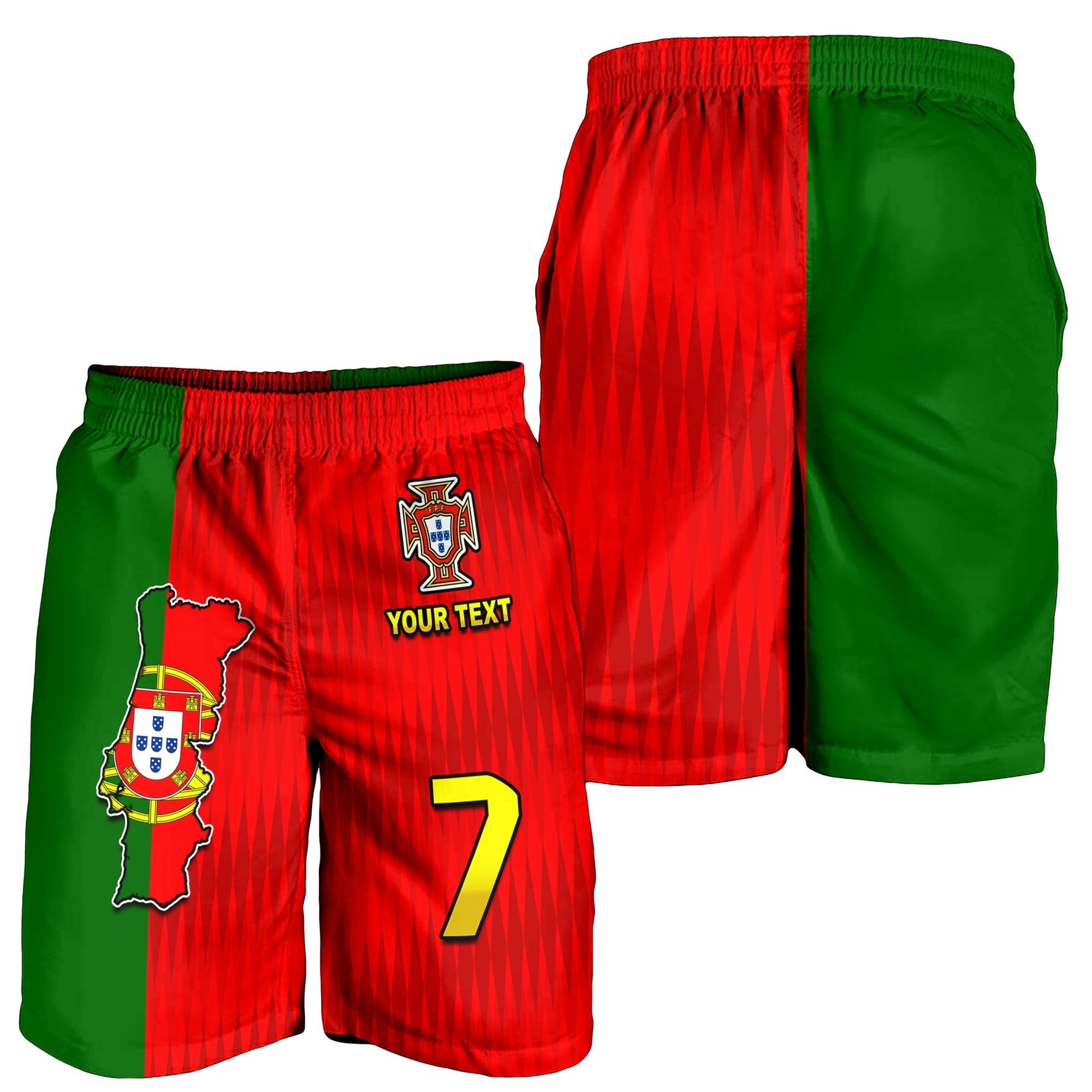 (Custom Text and Number) Portugal Football 2022 Men Shorts Style Flag Portuguese Champions LT13