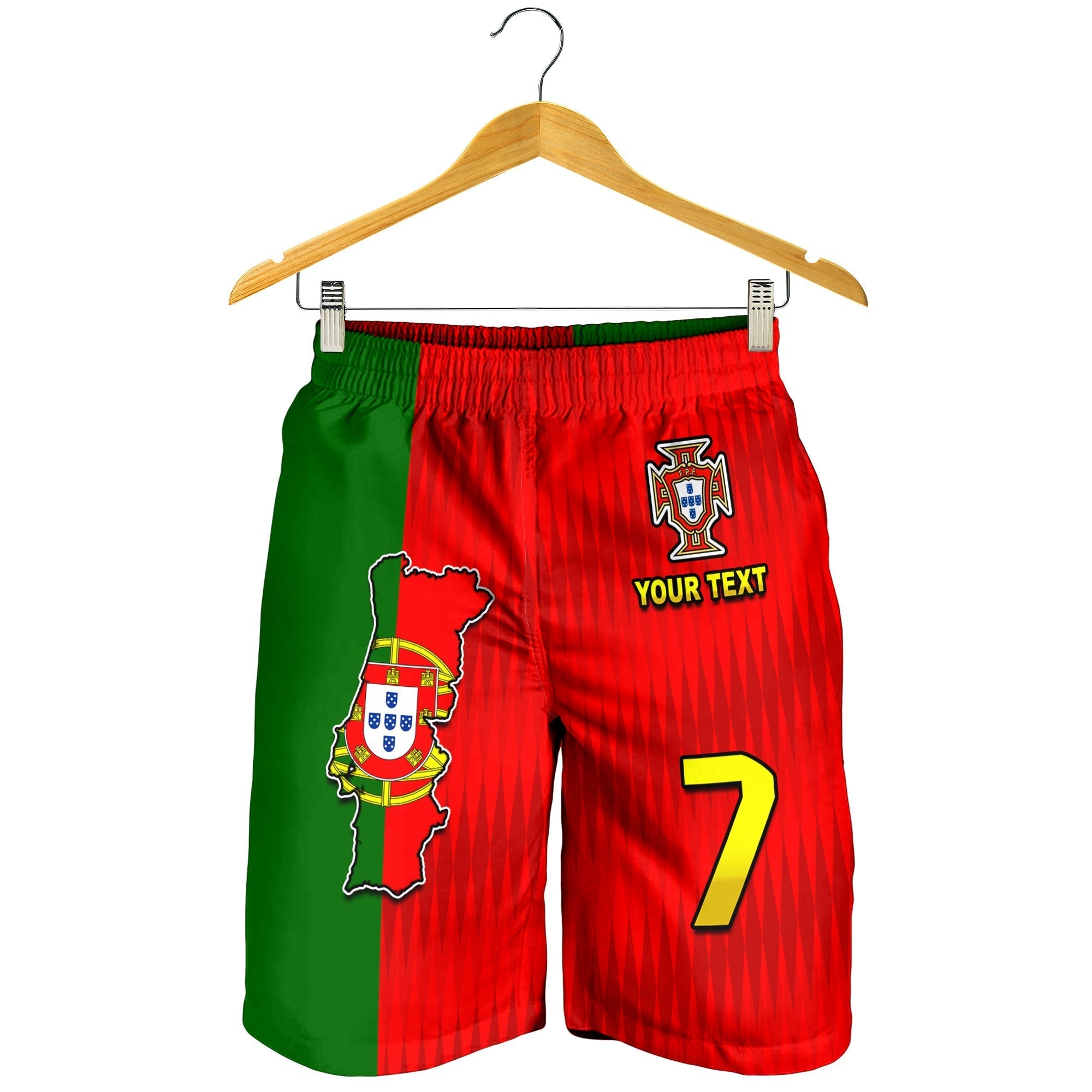 (Custom Text and Number) Portugal Football 2022 Men Shorts Style Flag Portuguese Champions LT13
