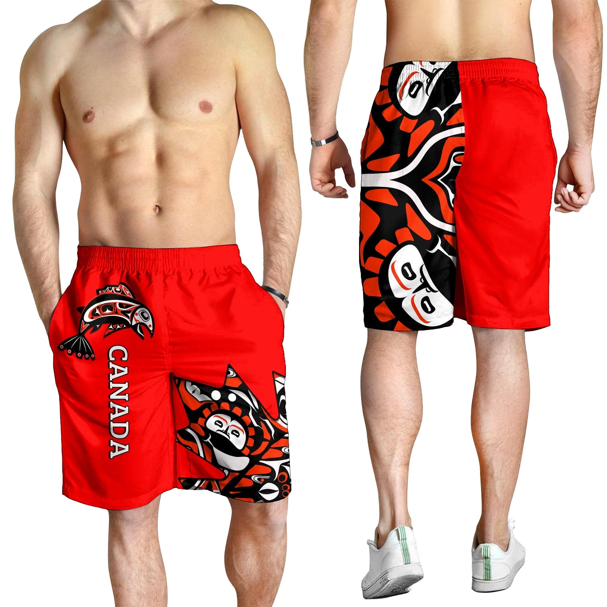 Canada Haida Men Shorts Maple Leaf Canadian LT13