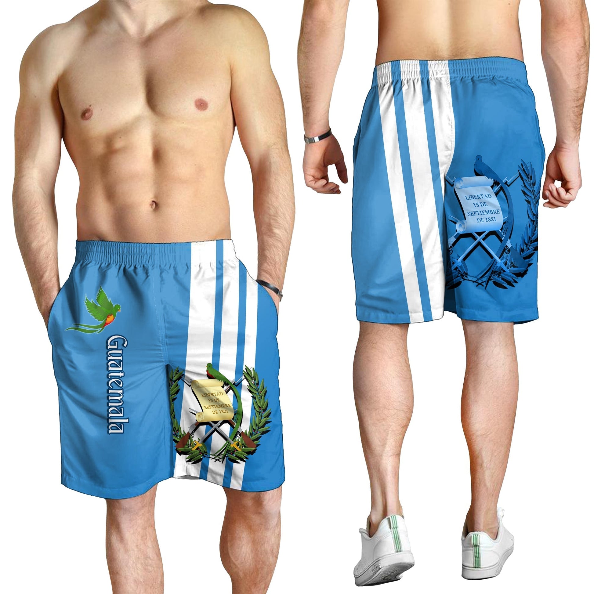 Guatemala Men Shorts Resplendent Quetzal Gorgeous LT13