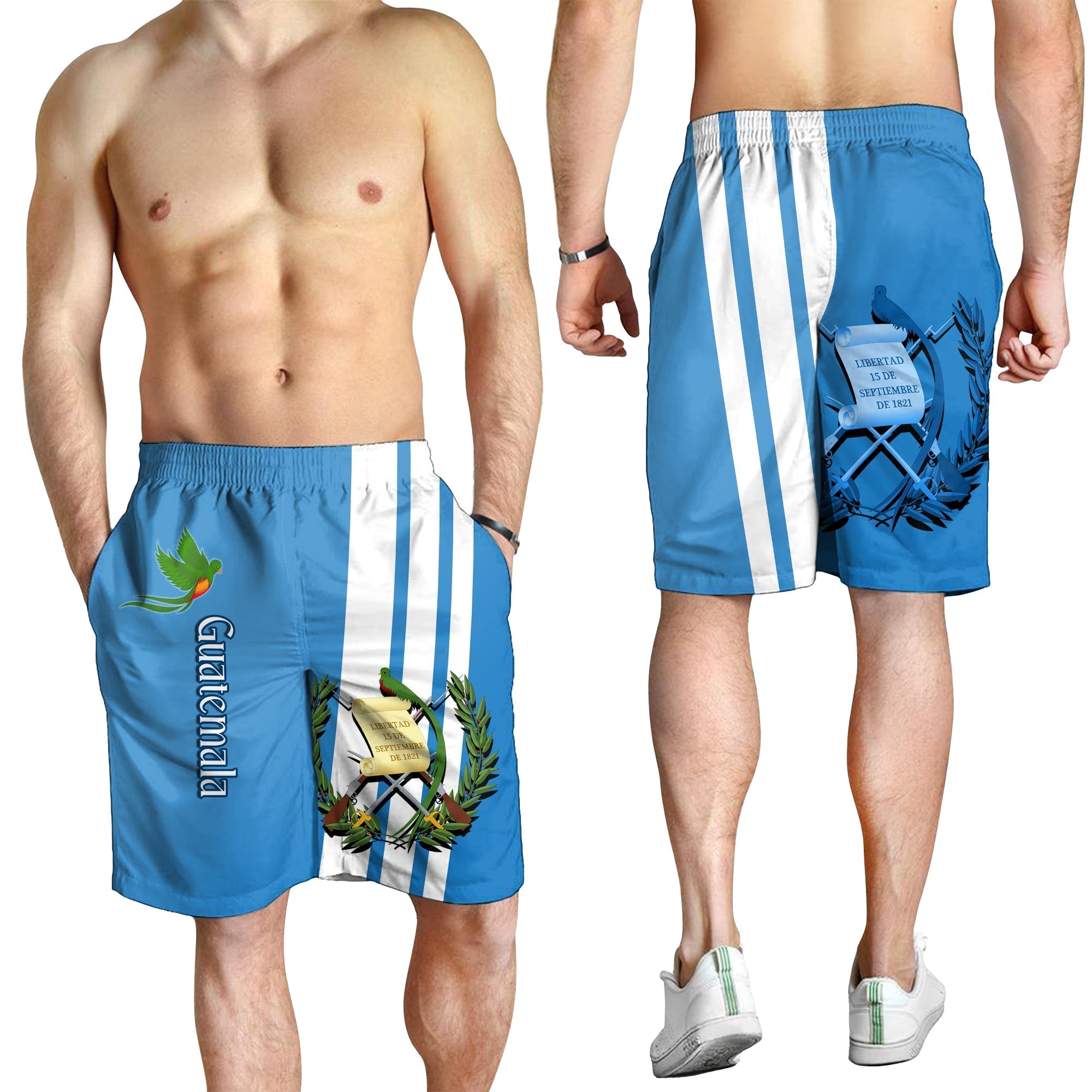Guatemala Men Shorts Resplendent Quetzal Gorgeous LT13