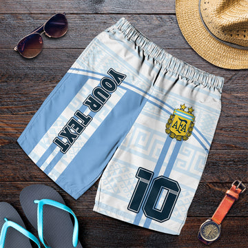 (Custom Text And Number) Argentina Football 2022 Men Shorts Vamos La Albiceleste LT14