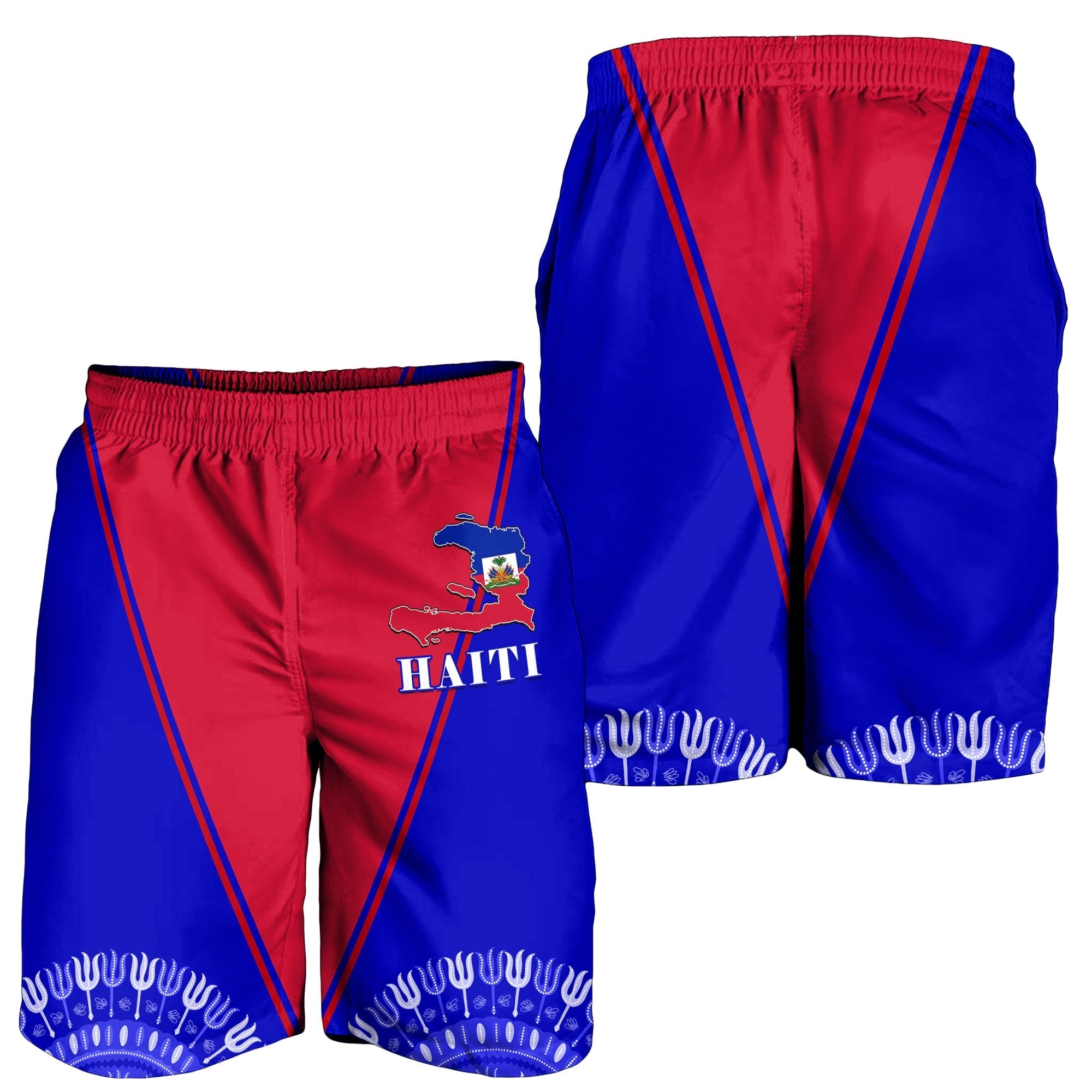 Haiti Men Shorts Haiti Flag Dashiki Simple Style LT14