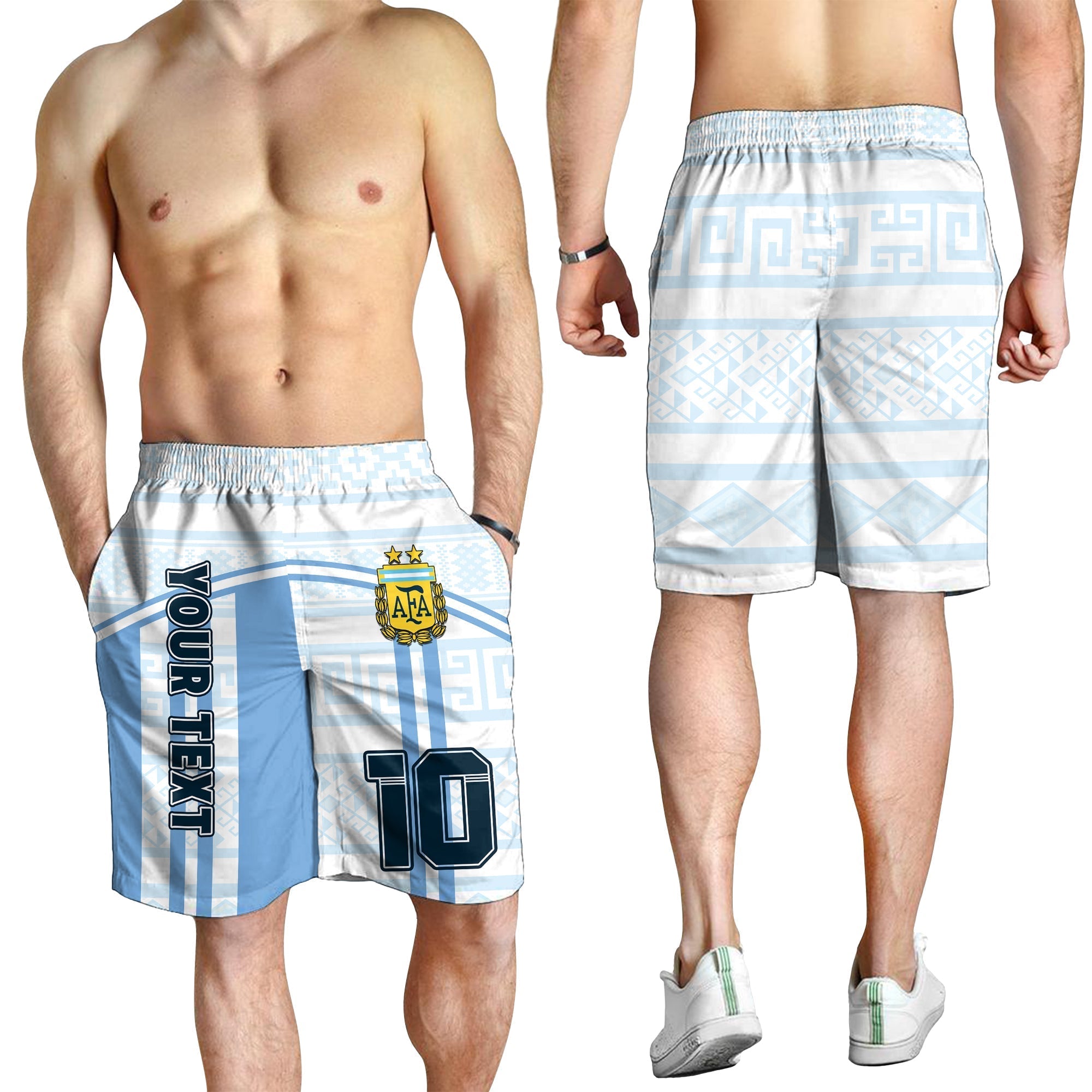 (Custom Text And Number) Argentina Football 2022 Men Shorts Vamos La Albiceleste LT14