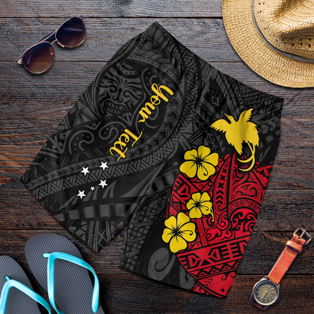Custom Personalised Papua New Guinea Anniversary Men Shorts 47th Independence Day Since 1975 LT13