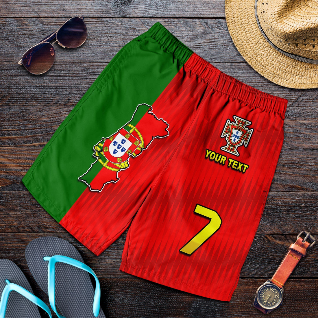(Custom Text and Number) Portugal Football 2022 Men Shorts Style Flag Portuguese Champions LT13