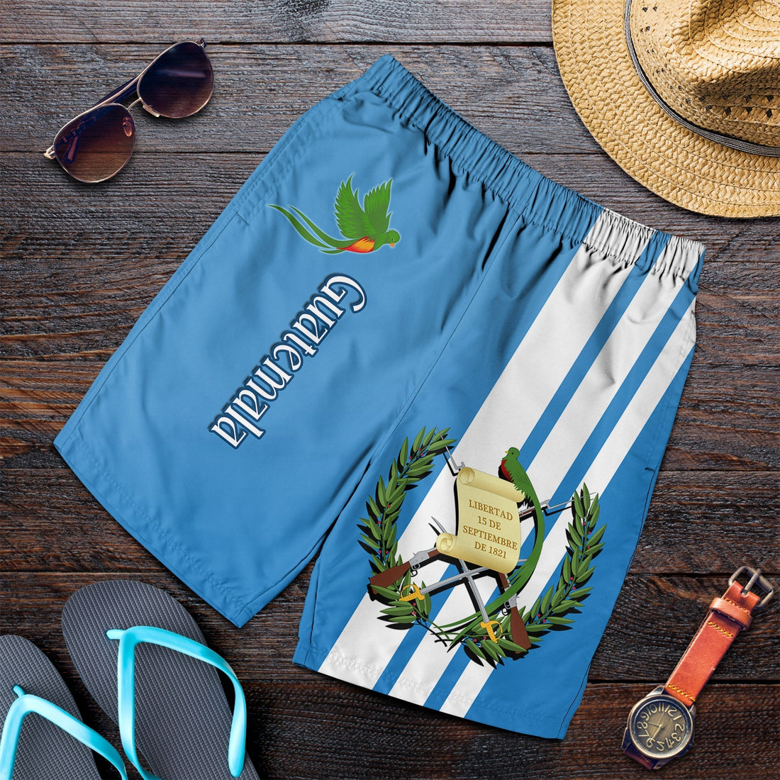 Guatemala Men Shorts Resplendent Quetzal Gorgeous LT13