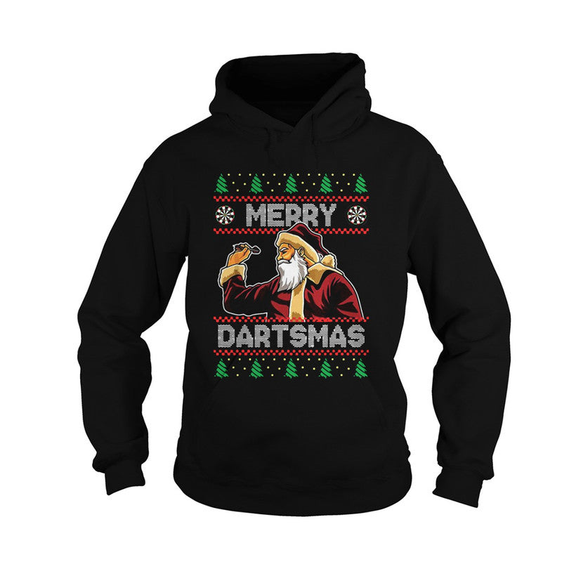 Darts Christmas Santa Claus Play Darts Hoodie LT6