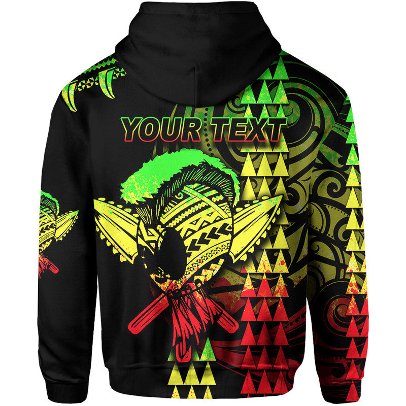 Custom Hawaii Polynesian Warrior Kakau Hoodie Reggage LT6