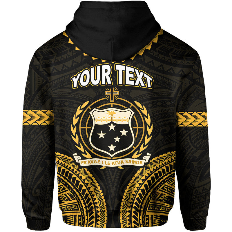Custom Personalised Samoa Ula Nifo Tribal Hoodie Gold Style LT6