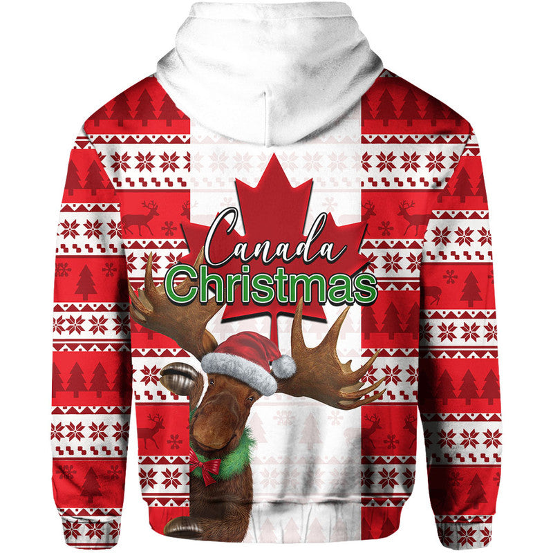 Christmas Moose Canada Hoodie Flag Style LT6