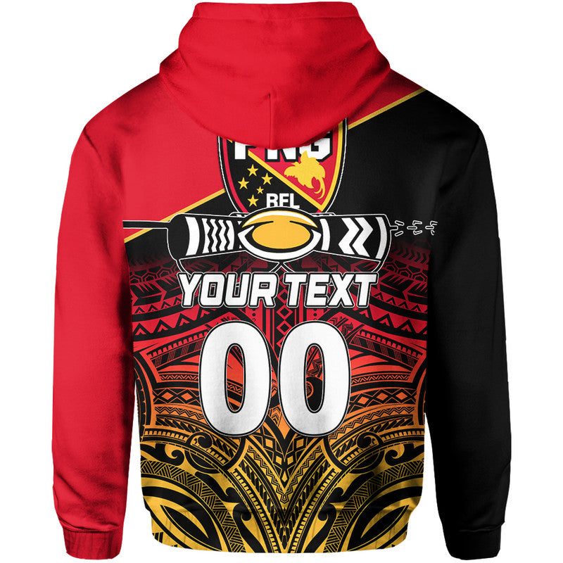 Custom Personalised And Number PNG Rugby The Kumuls Hoodie LT6