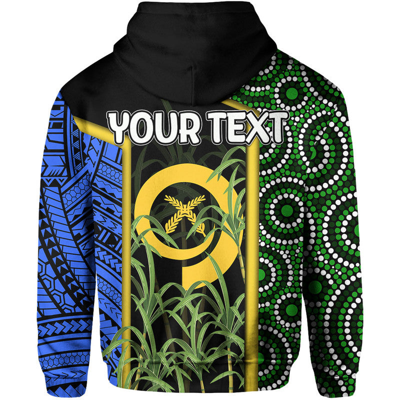 Custom Personalised South Sea Islanders Flag Style Hoodie Vanuatu LT6