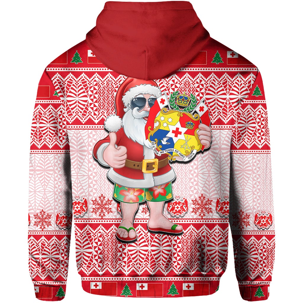 Tonga Christmas Zip Hoodie Cool Santa Claus LT6