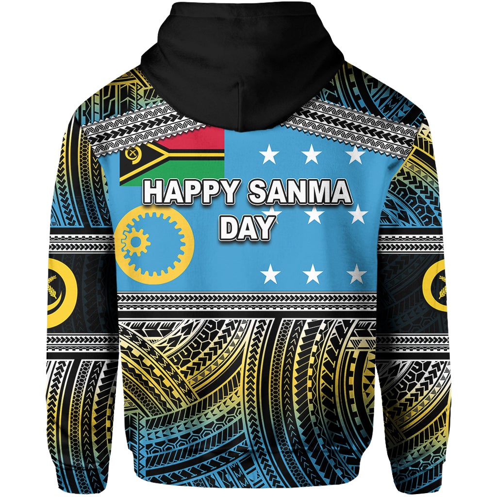 Sanma Day Zip Hoodie Of Vanuatu Polynesian Patterns LT6