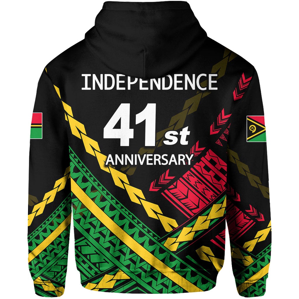 Vanuatu Zip Hoodie Independence Day Polynesian Style No.2 LT6