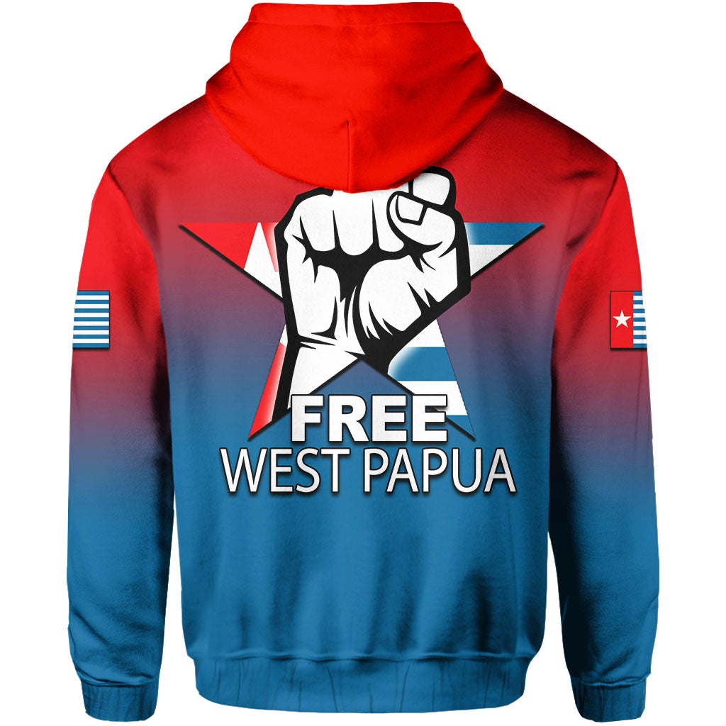 West Papua Hoodie Flag Color Simple Style LT6